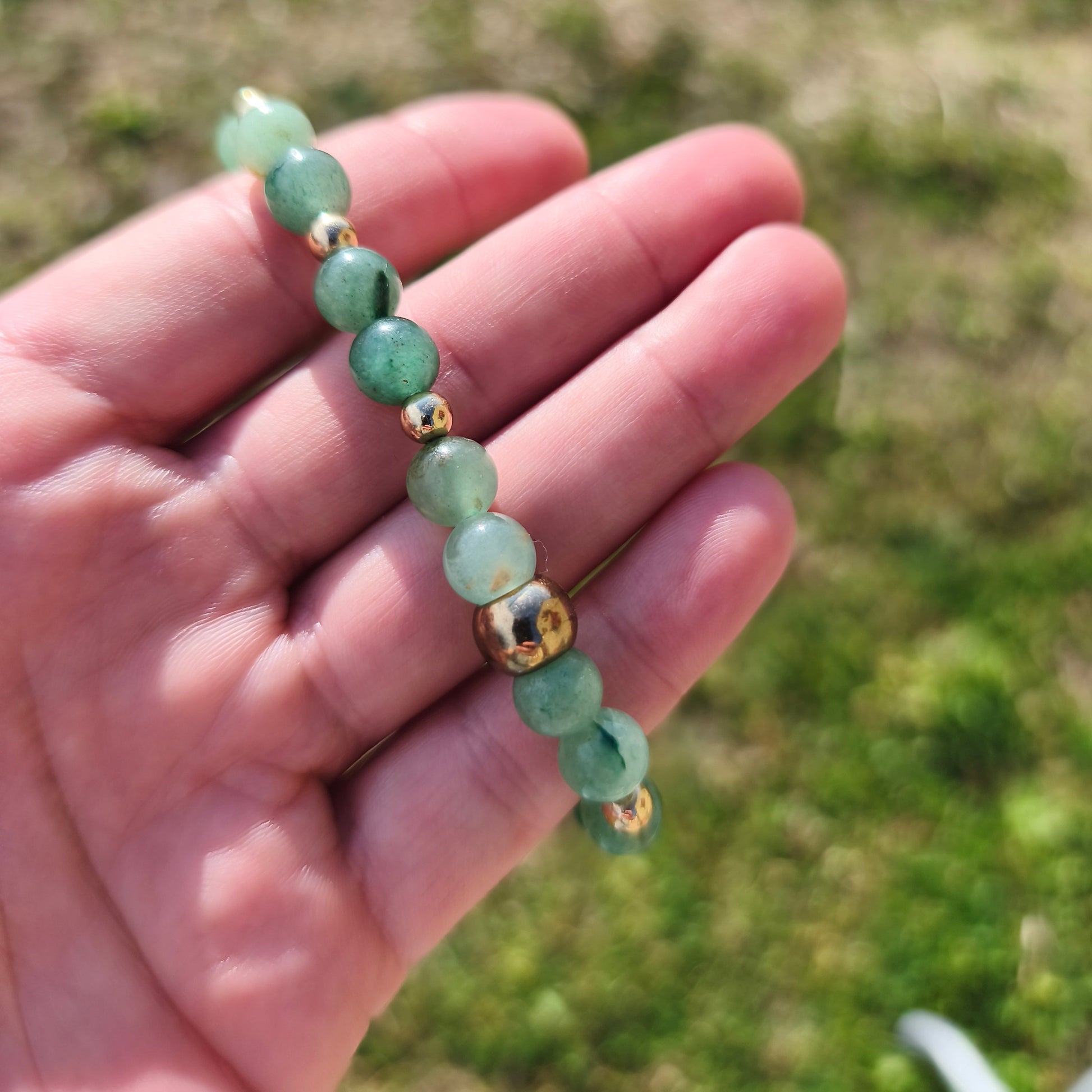 Bracelet Aventurine doré