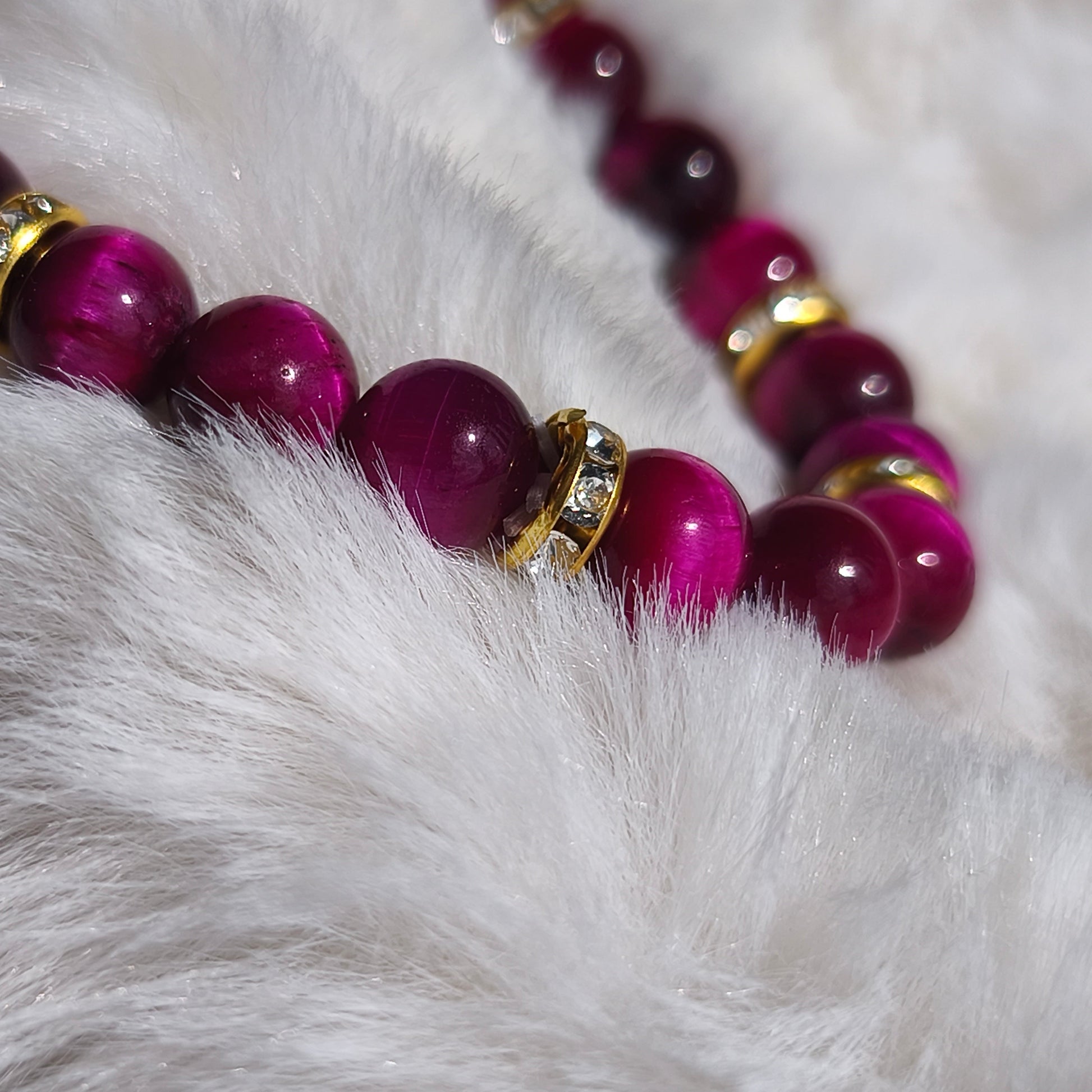 BRACELET : Oeil de tigre Rose