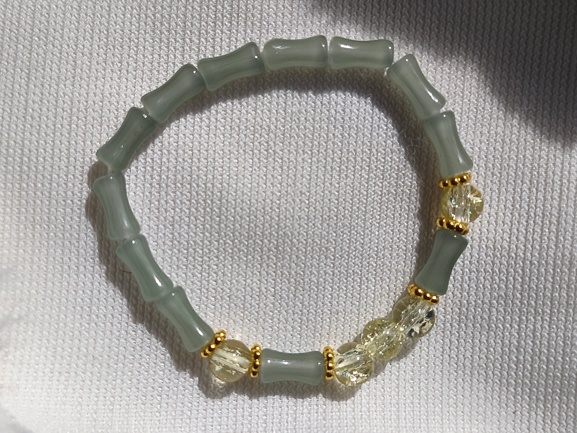 BRACELET - Croissance & Harmonie (Aventurine Verte Bambou)