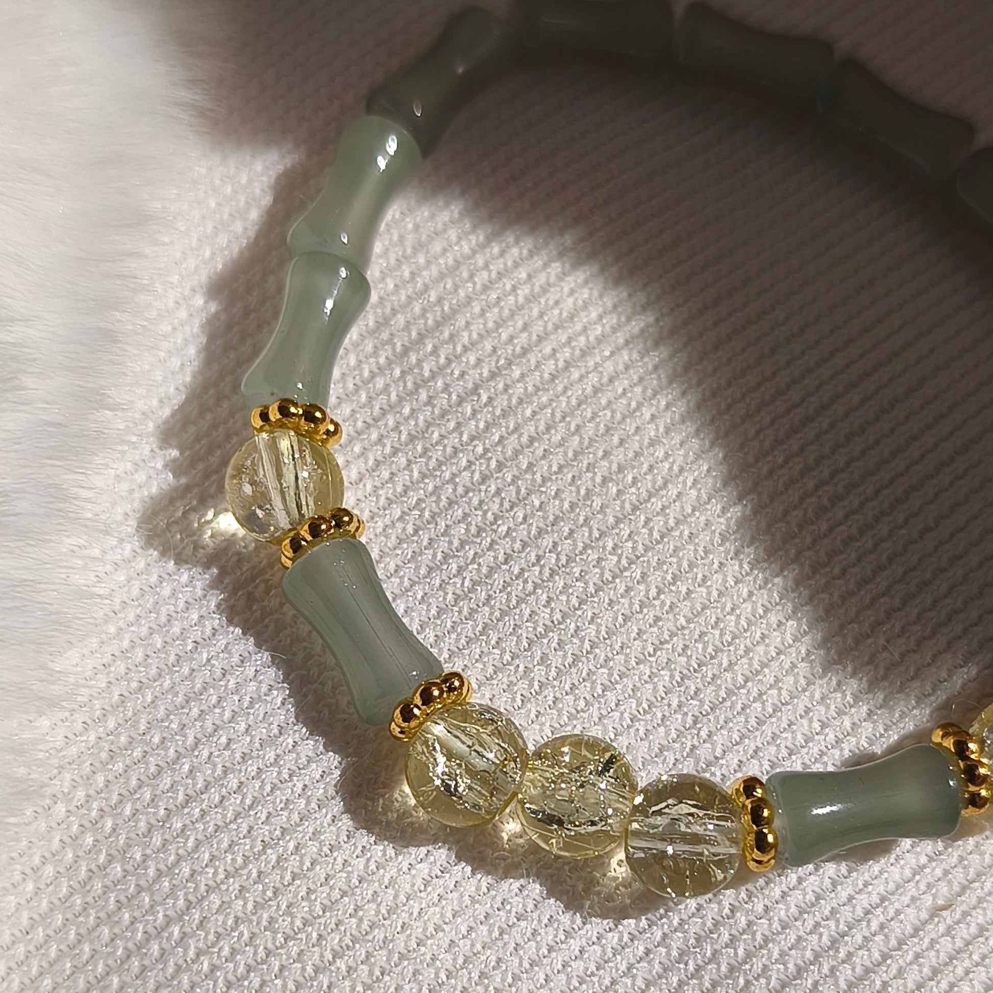 BRACELET - Croissance & Harmonie (Aventurine Verte Bambou)