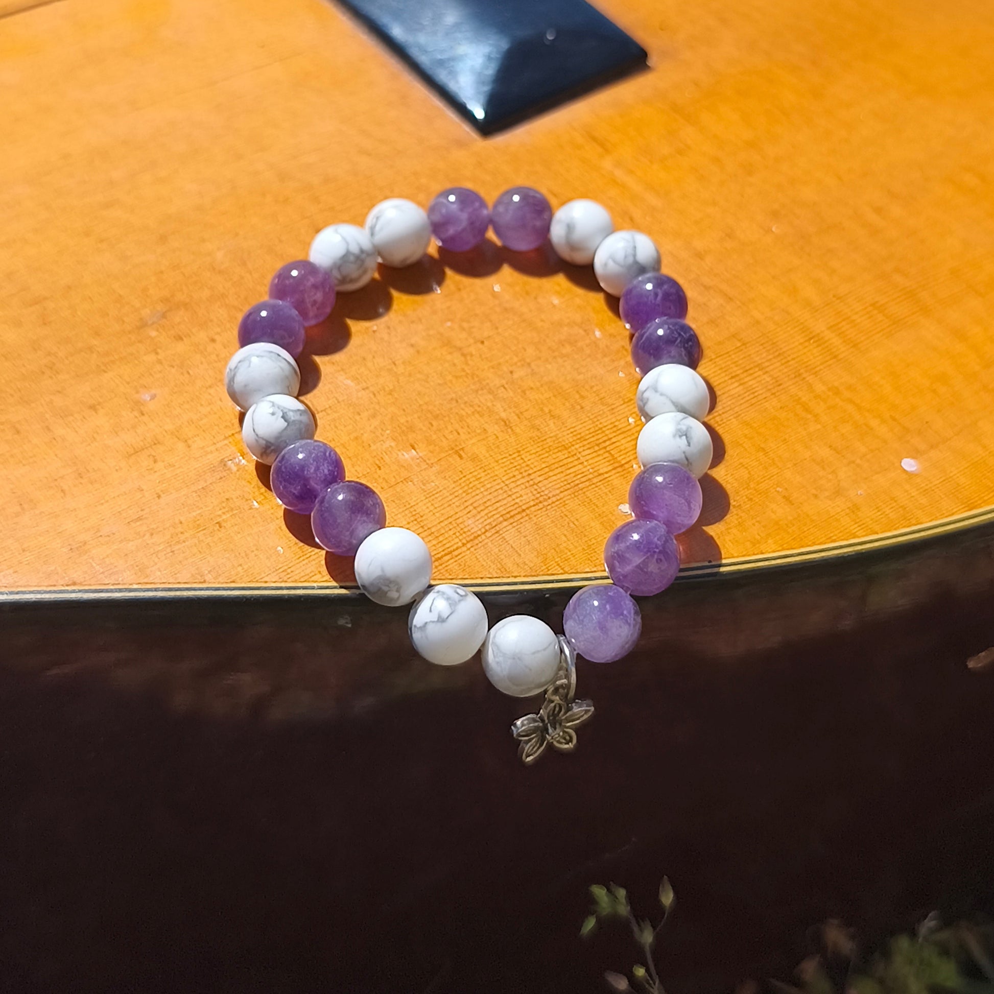 Bracelet - Sérénité Éthérée  (Fleur - duo perles)